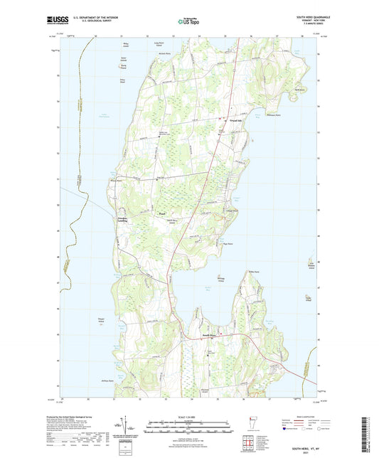 South Hero Vermont US Topo Map Image