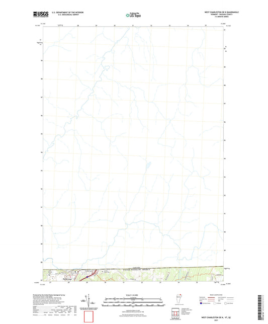 West Charleston OE N Vermont US Topo Map Image