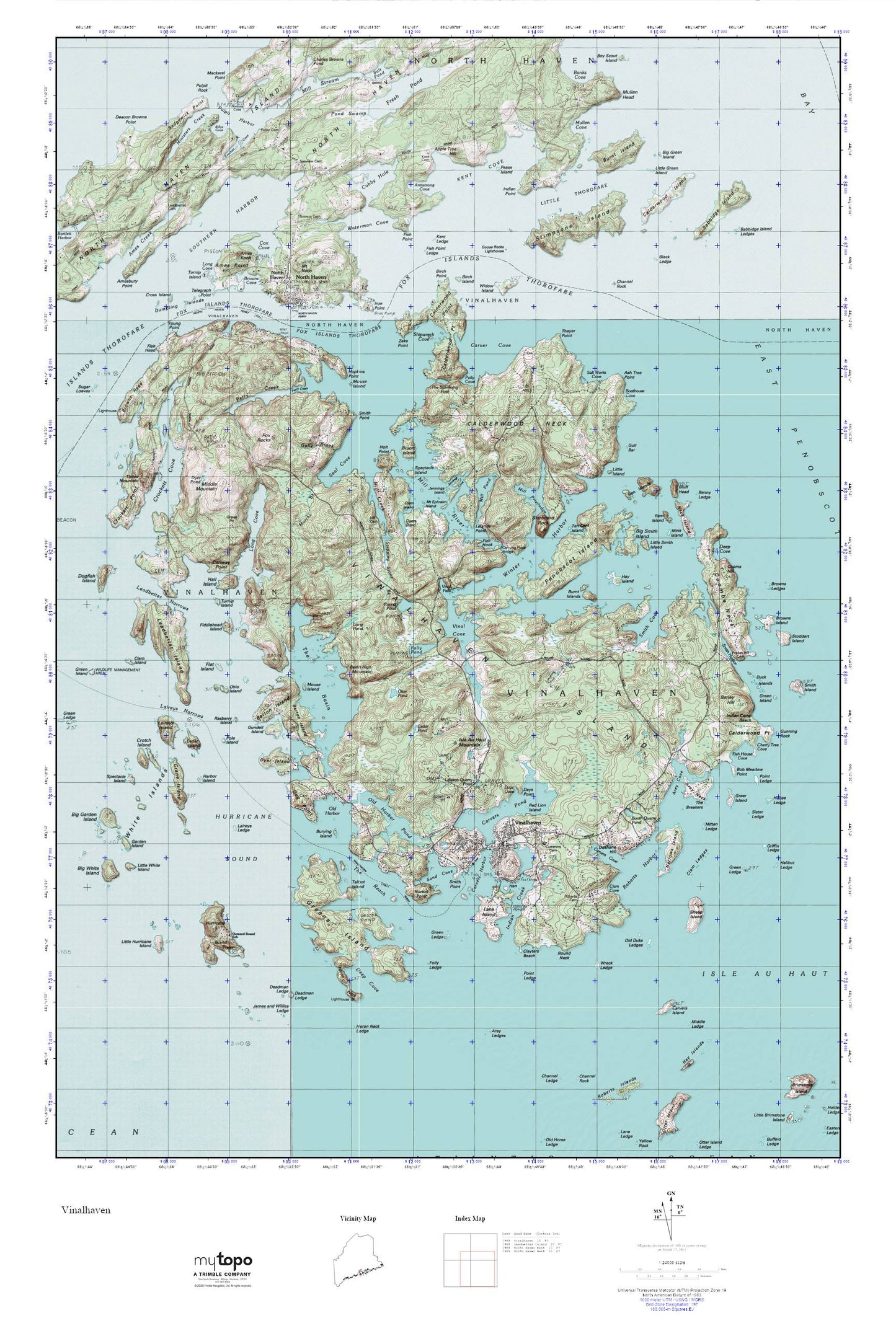 Vinalhaven MyTopo Explorer Series Map Image