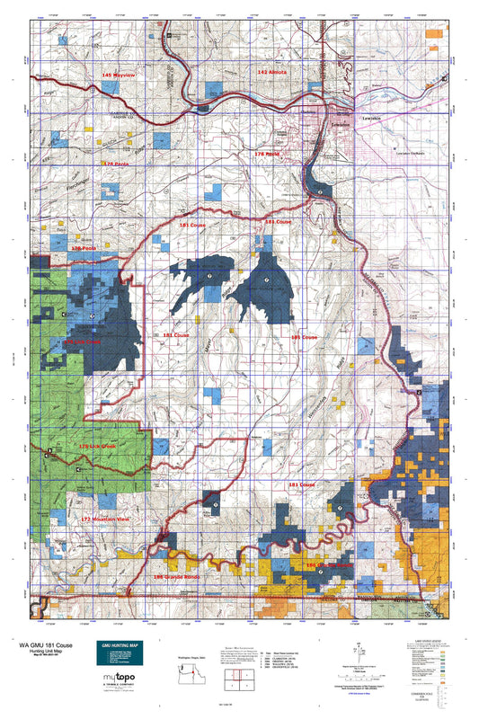 Washington GMU 181 Couse Map Image