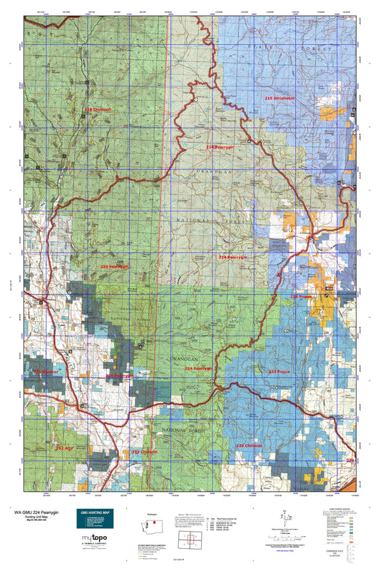 Washington GMU 224 Pearrygin Map Image