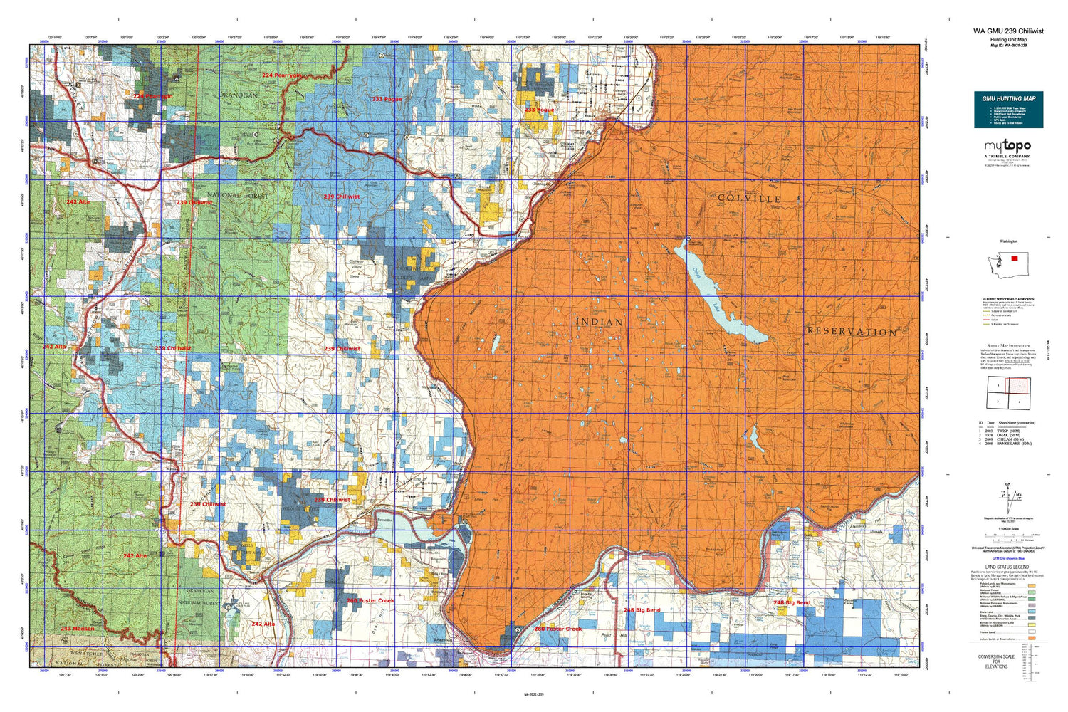 Washington GMU 239 Chiliwist Map Image