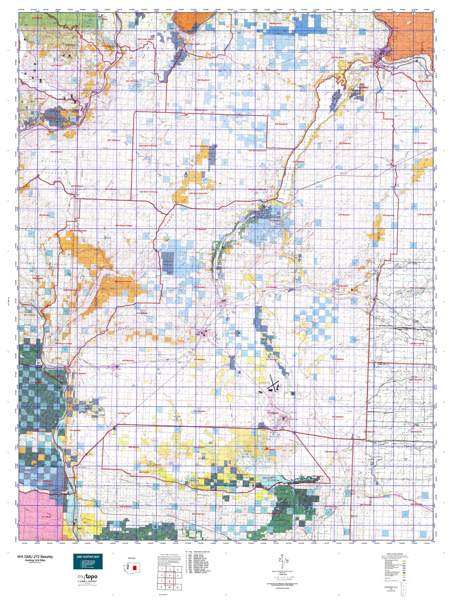 Washington GMU 272 Beezley Map Image