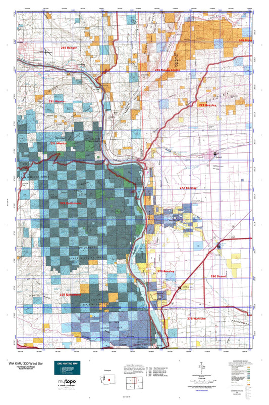 Washington GMU 330 West Bar Map Image