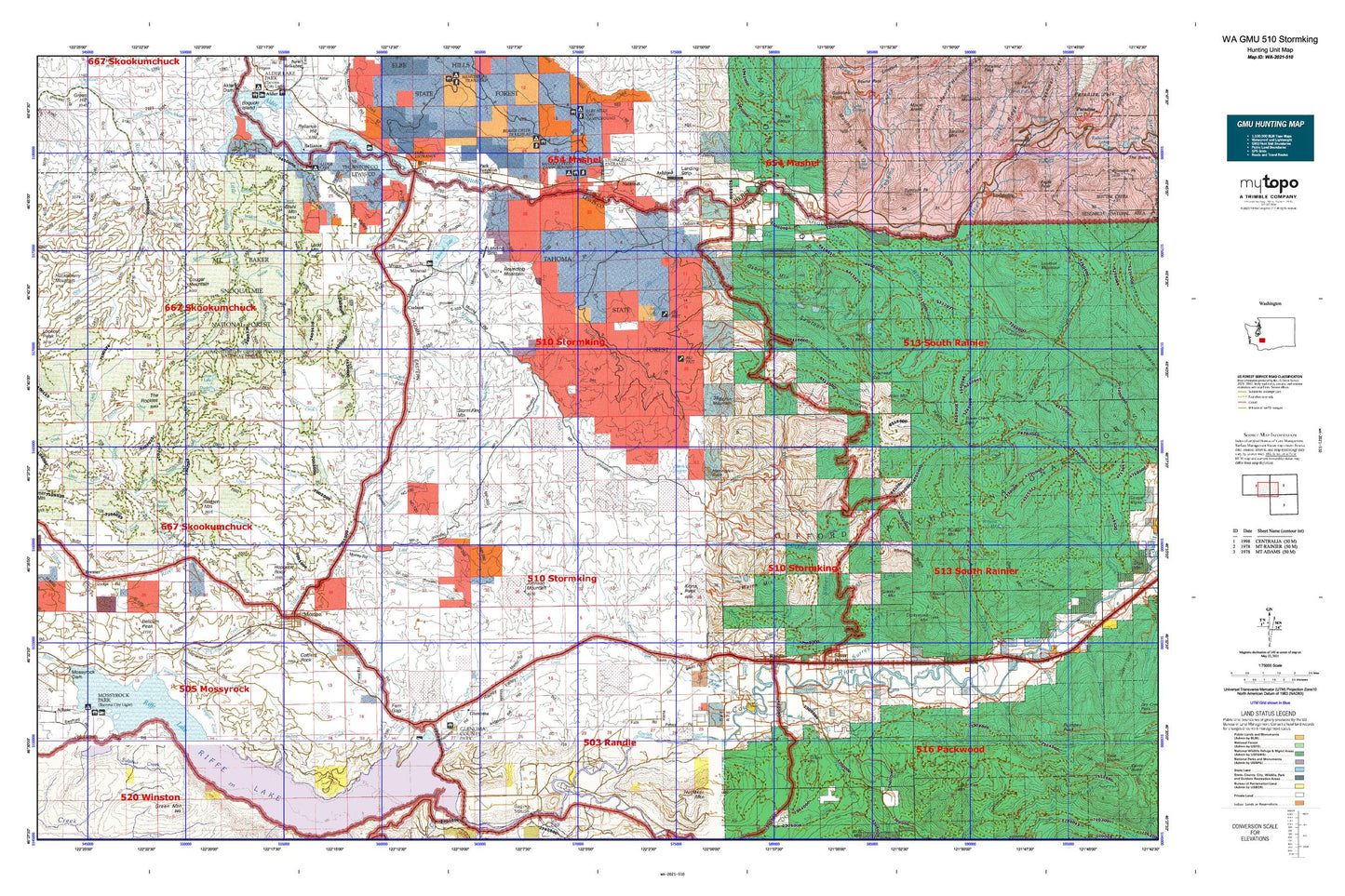 Washington GMU 510 Stormking Map Image