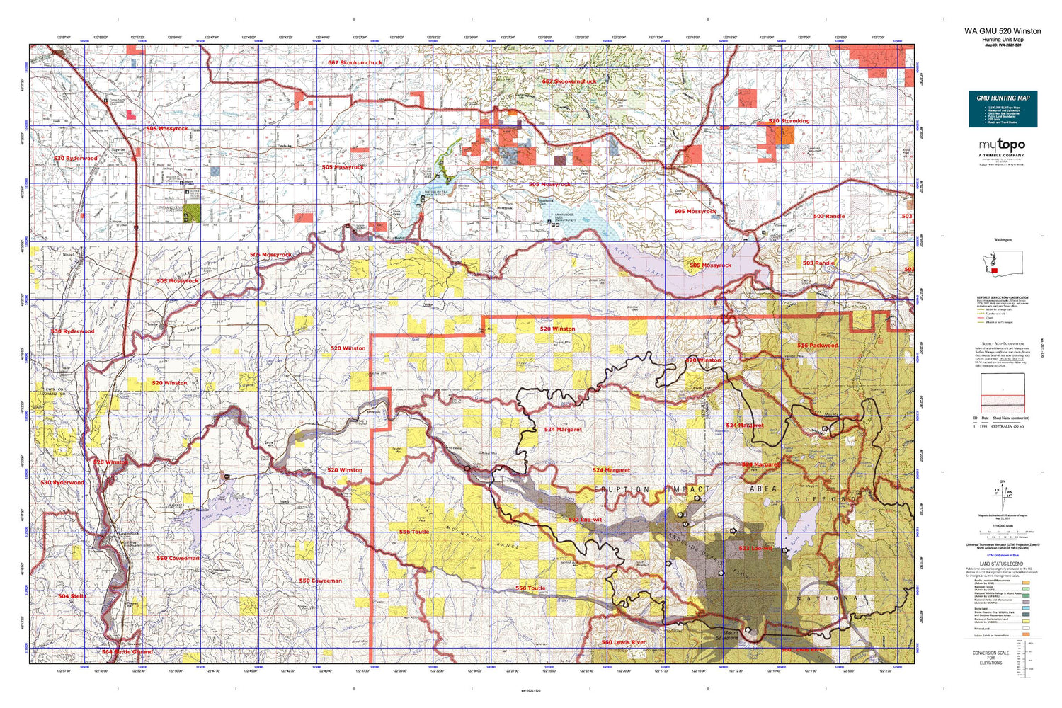 Washington GMU 520 Winston Map Image