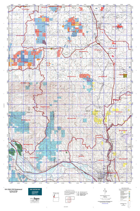 Washington GMU 530 Ryderwood Map Image