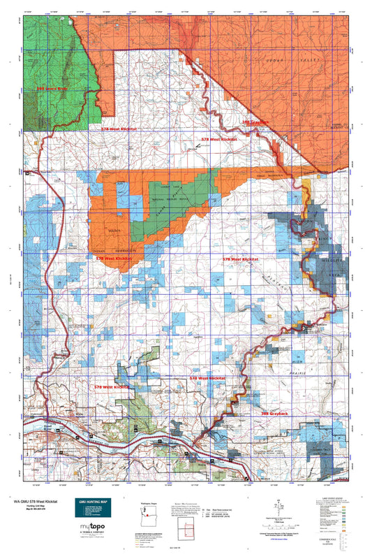 Washington GMU 578 West Klickitat Map Image