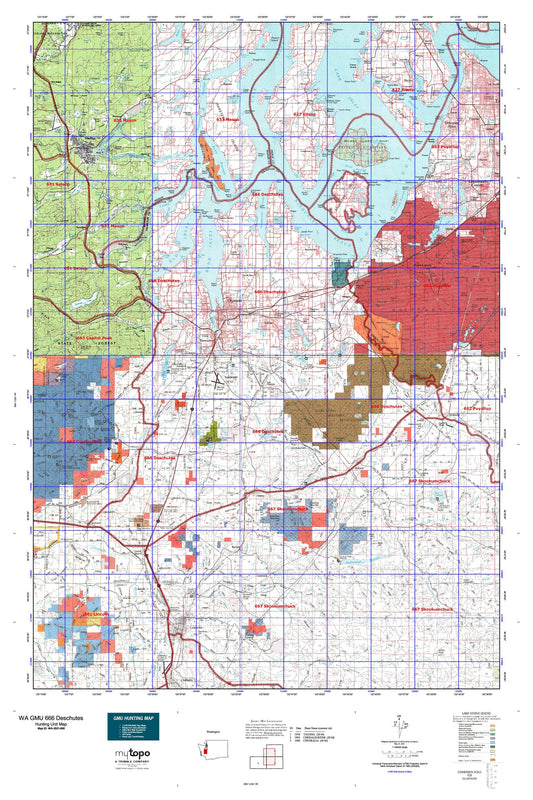 Washington GMU 666 Deschutes Map Image