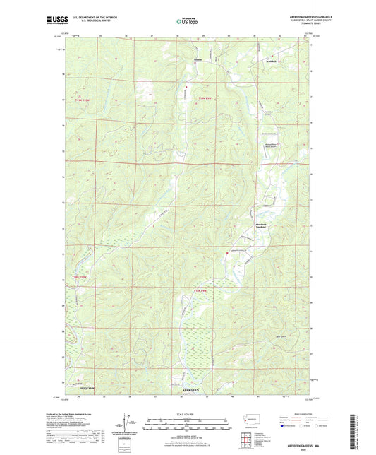 Aberdeen Gardens Washington US Topo Map Image