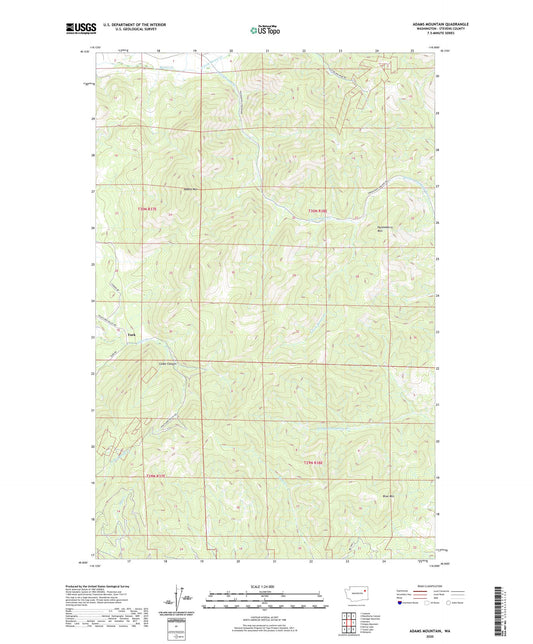 Adams Mountain Washington US Topo Map Image