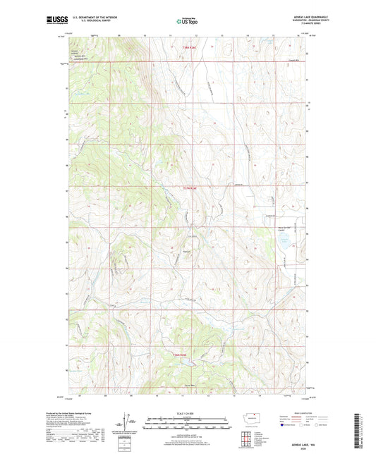 Aeneas Lake Washington US Topo Map Image
