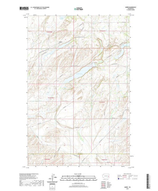 Amber Washington US Topo Map Image