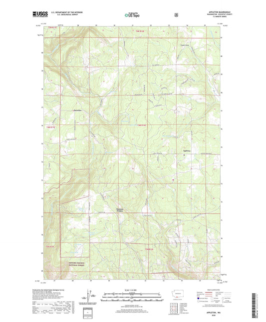 Appleton Washington US Topo Map Image