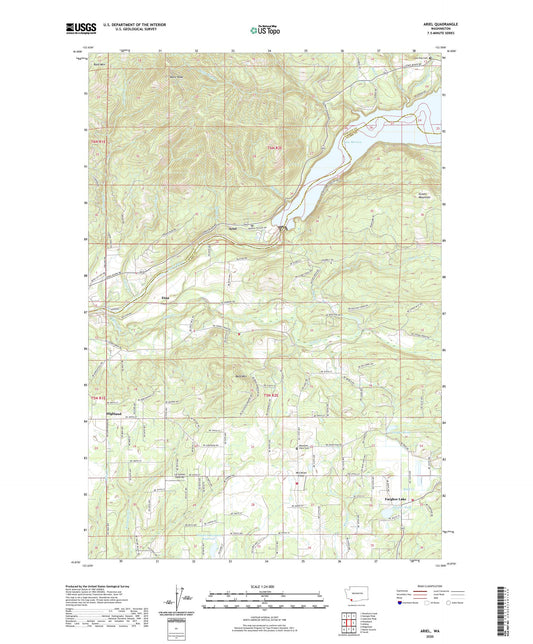 Ariel Washington US Topo Map Image