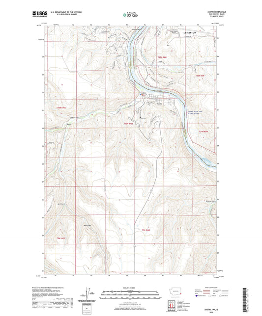 Asotin Washington US Topo Map Image