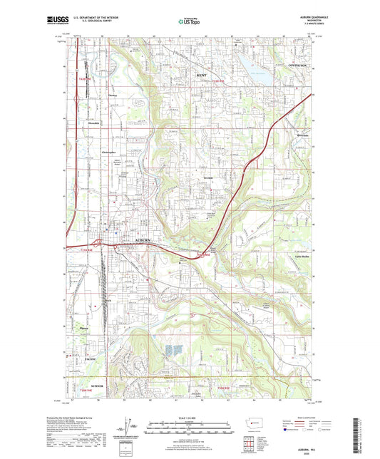 Auburn Washington US Topo Map Image