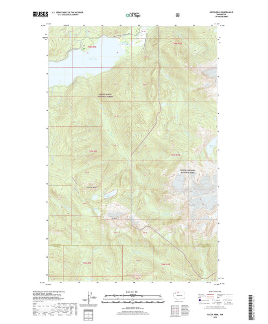 Bacon Peak Washington US Topo Map Image