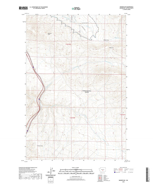 Badger Gap Washington US Topo Map Image