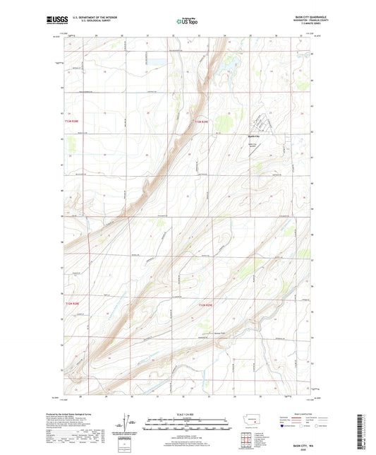 Basin City Washington US Topo Map Image
