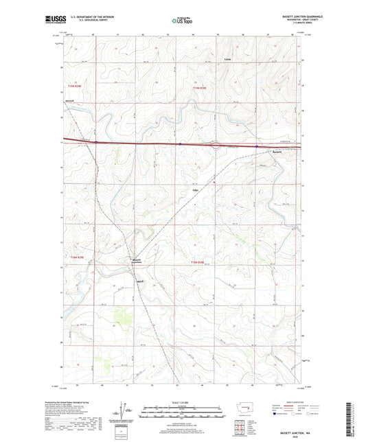 Bassett Junction Washington US Topo Map Image