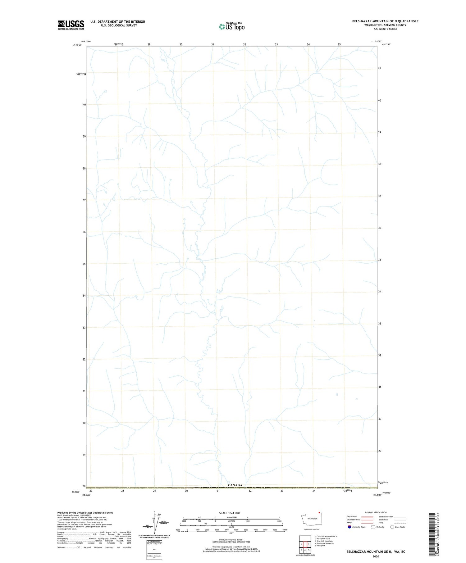 Belshazzar Mountain OE N Washington US Topo Map Image