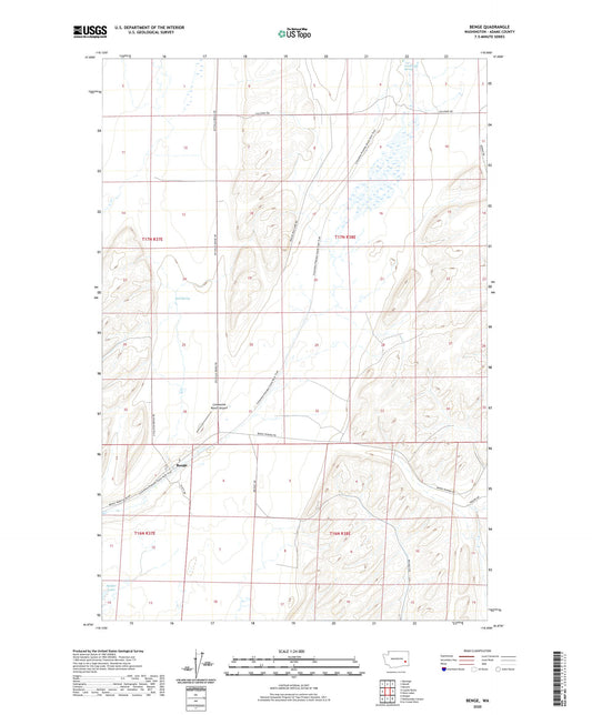 Benge Washington US Topo Map Image