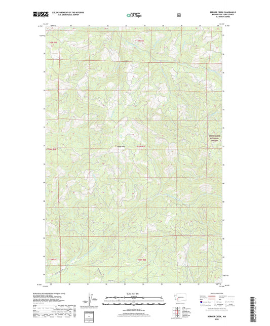 Bernier Creek Washington US Topo Map Image
