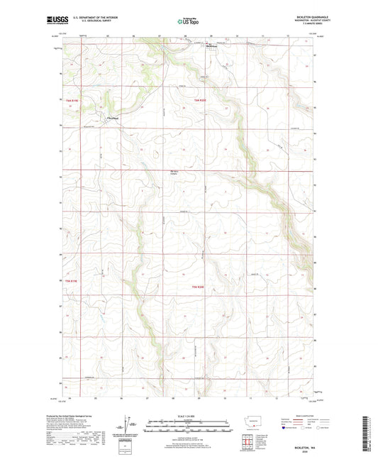 Bickleton Washington US Topo Map Image