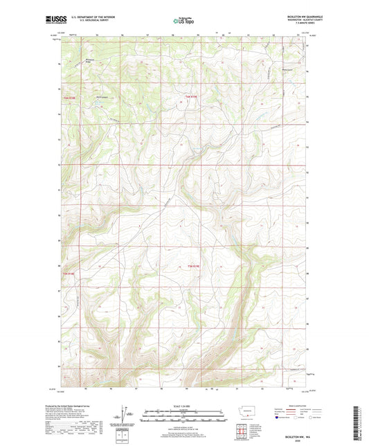 Bickleton NW Washington US Topo Map Image