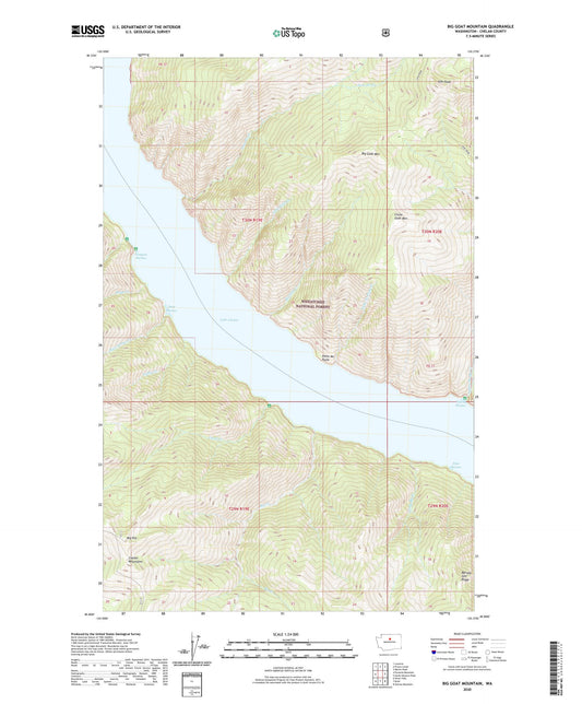 Big Goat Mountain Washington US Topo Map Image