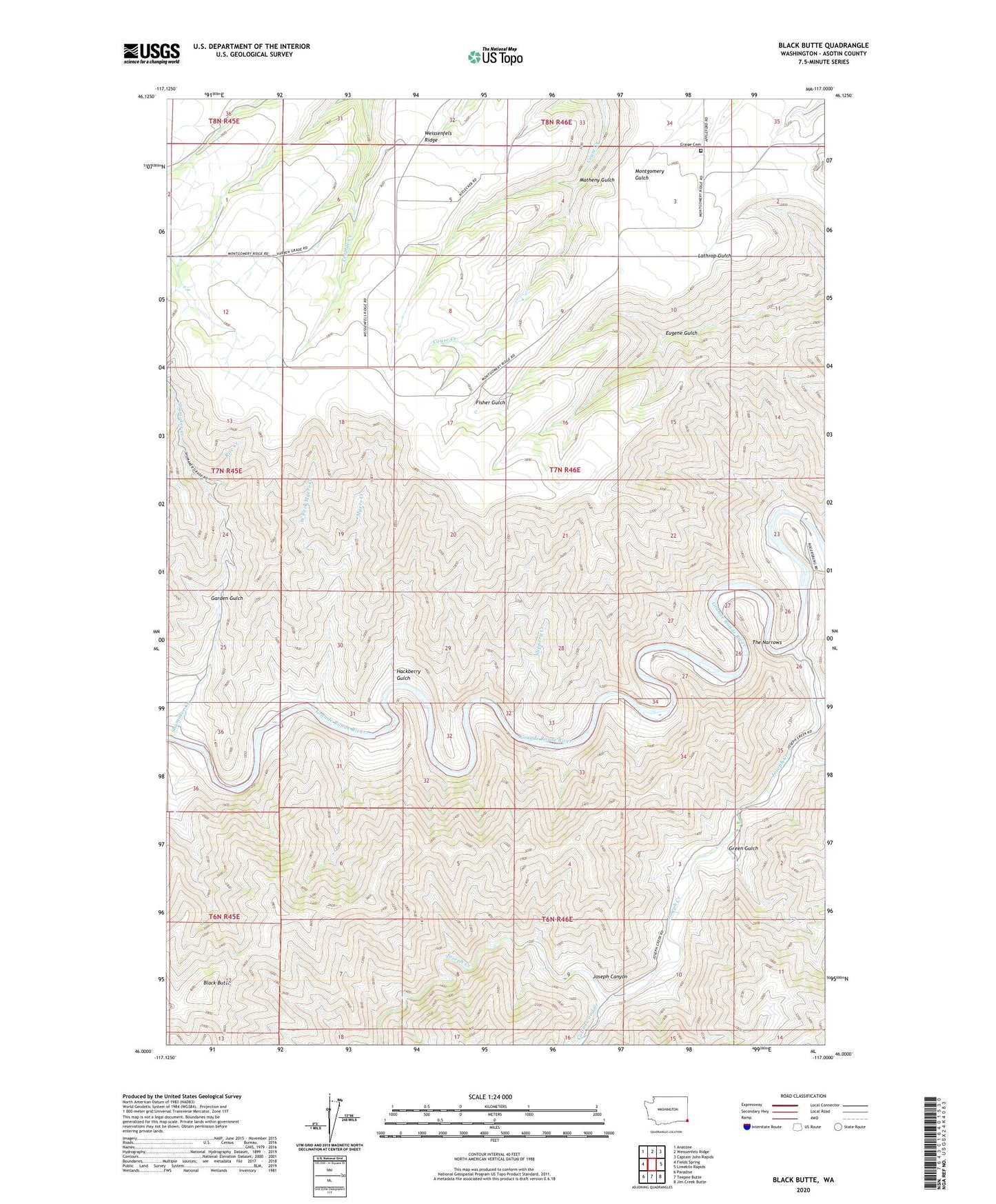 Black Butte Washington US Topo Map Image