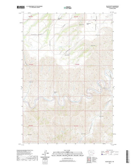 Black Butte Washington US Topo Map Image