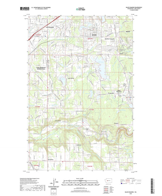Black Diamond Washington US Topo Map Image