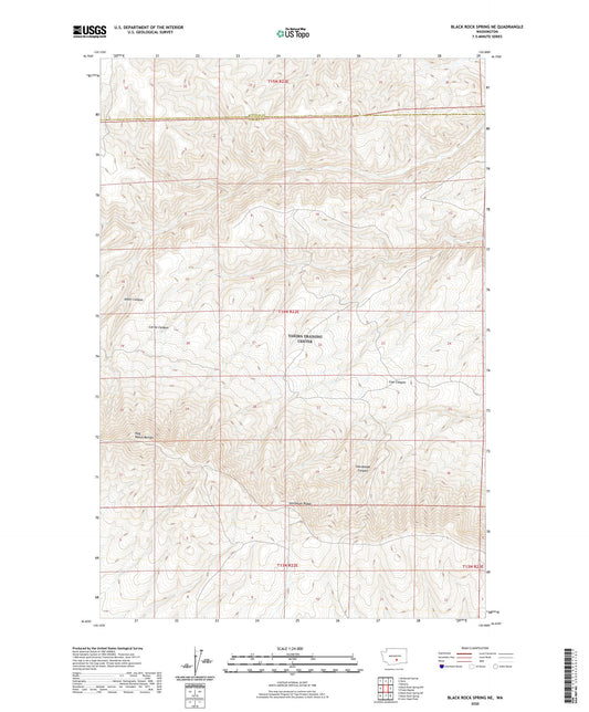Black Rock Spring NE Washington US Topo Map Image
