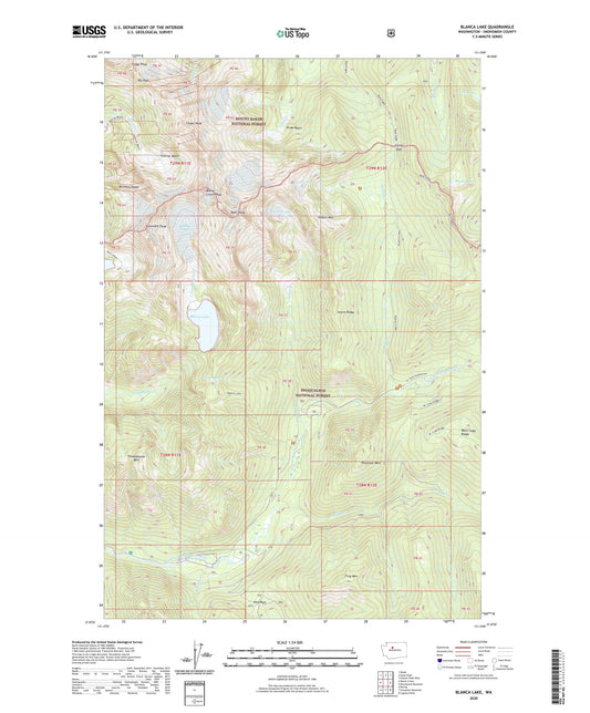 Blanca Lake Washington US Topo Map Image
