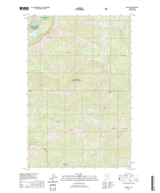 Blewett Washington US Topo Map Image