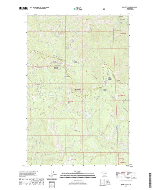 Blewett Pass Washington US Topo Map Image