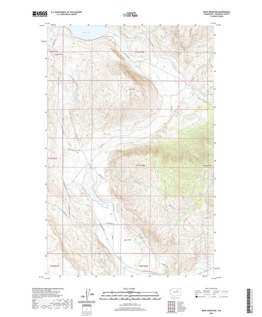 Boot Mountain Washington US Topo Map Image