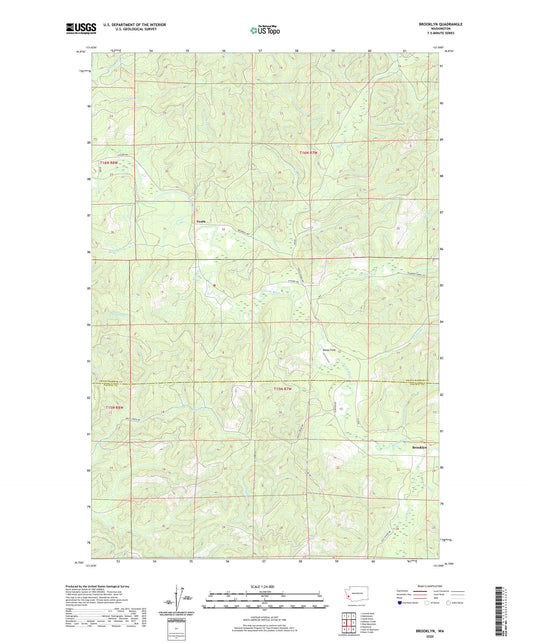 Brooklyn Washington US Topo Map Image