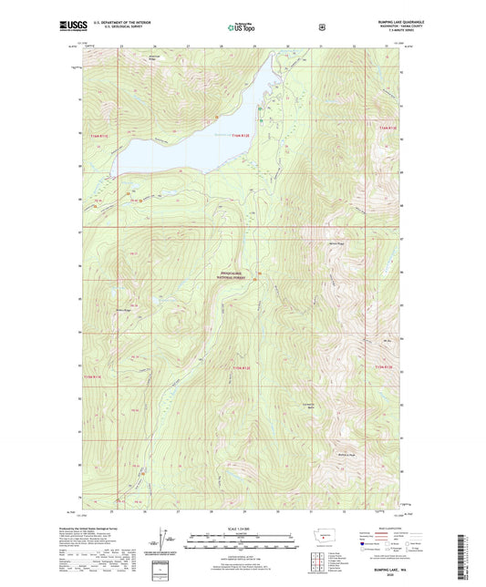 Bumping Lake Washington US Topo Map Image