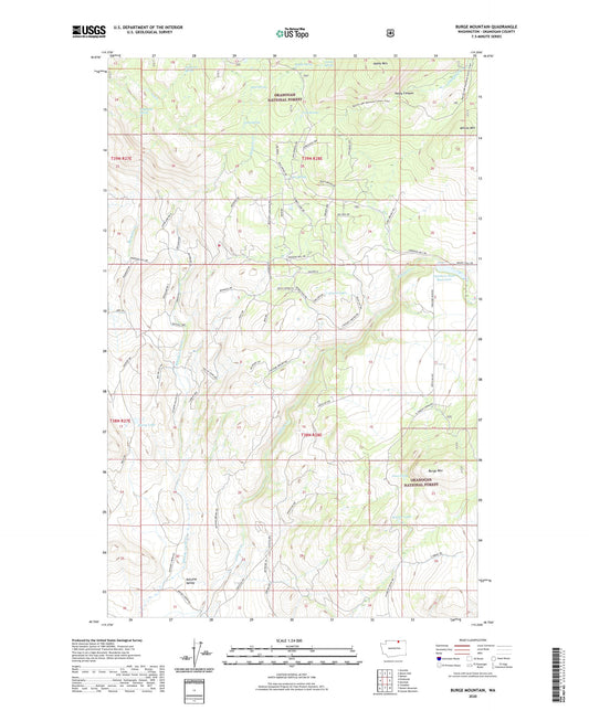 Burge Mountain Washington US Topo Map Image