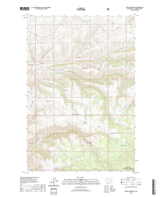 Cahill Mountain Washington US Topo Map Image