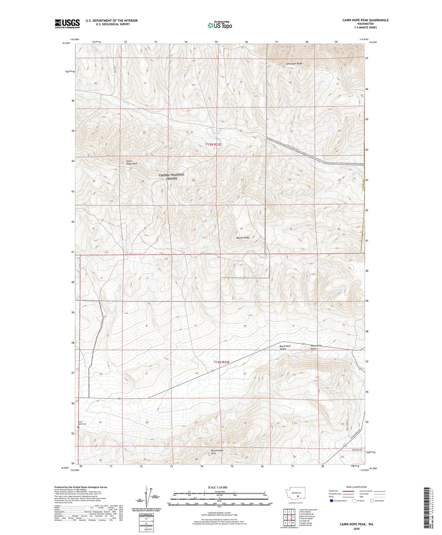 Cairn Hope Peak Washington US Topo Map Image