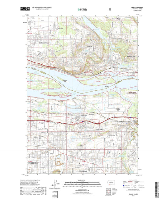 Camas Washington US Topo Map Image