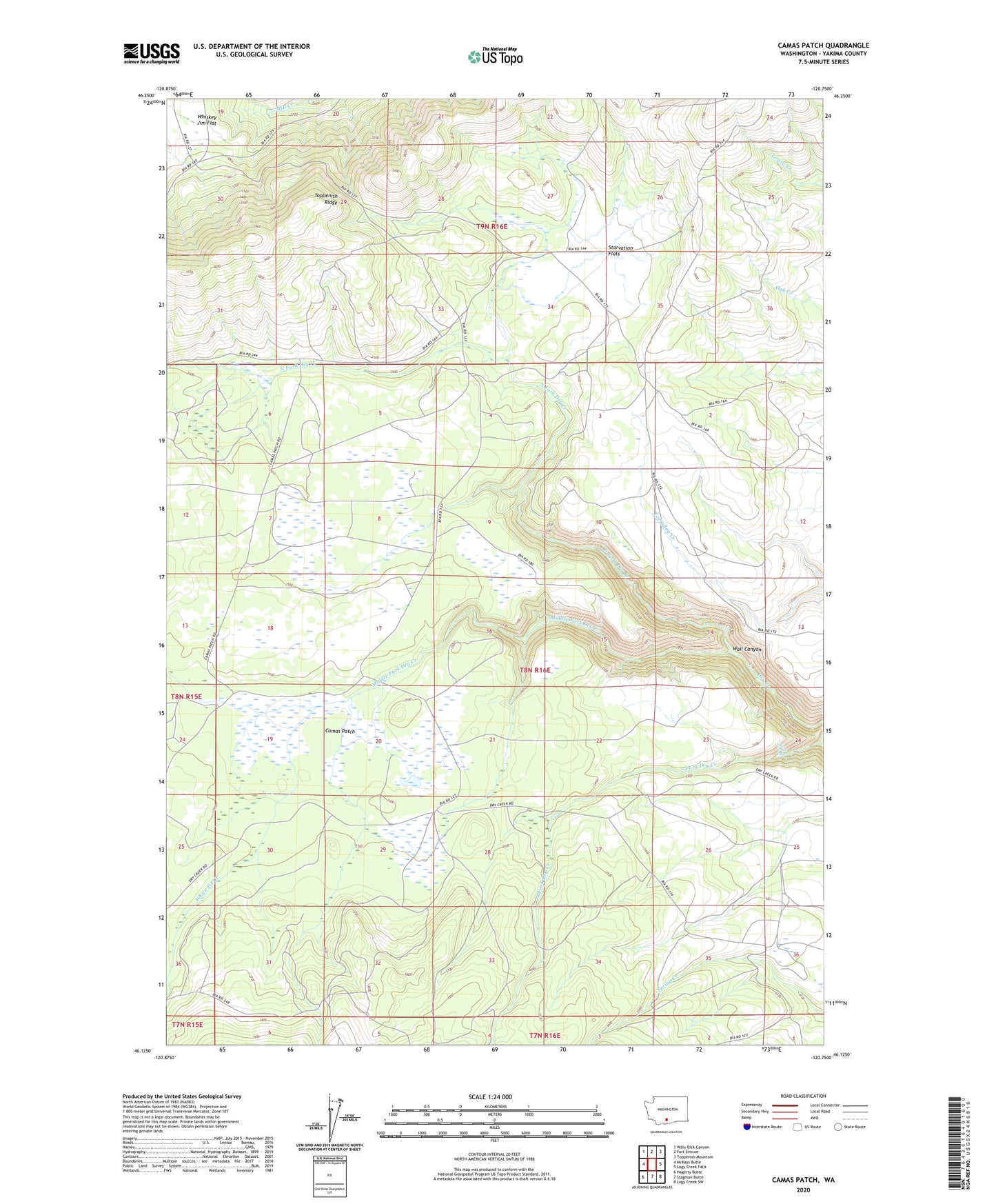 Camas Patch Washington US Topo Map Image