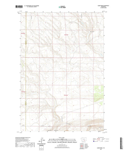 Canoe Ridge Washington US Topo Map Image