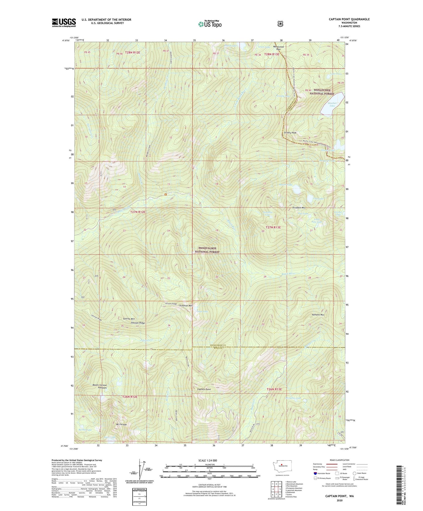 Captain Point Washington US Topo Map Image