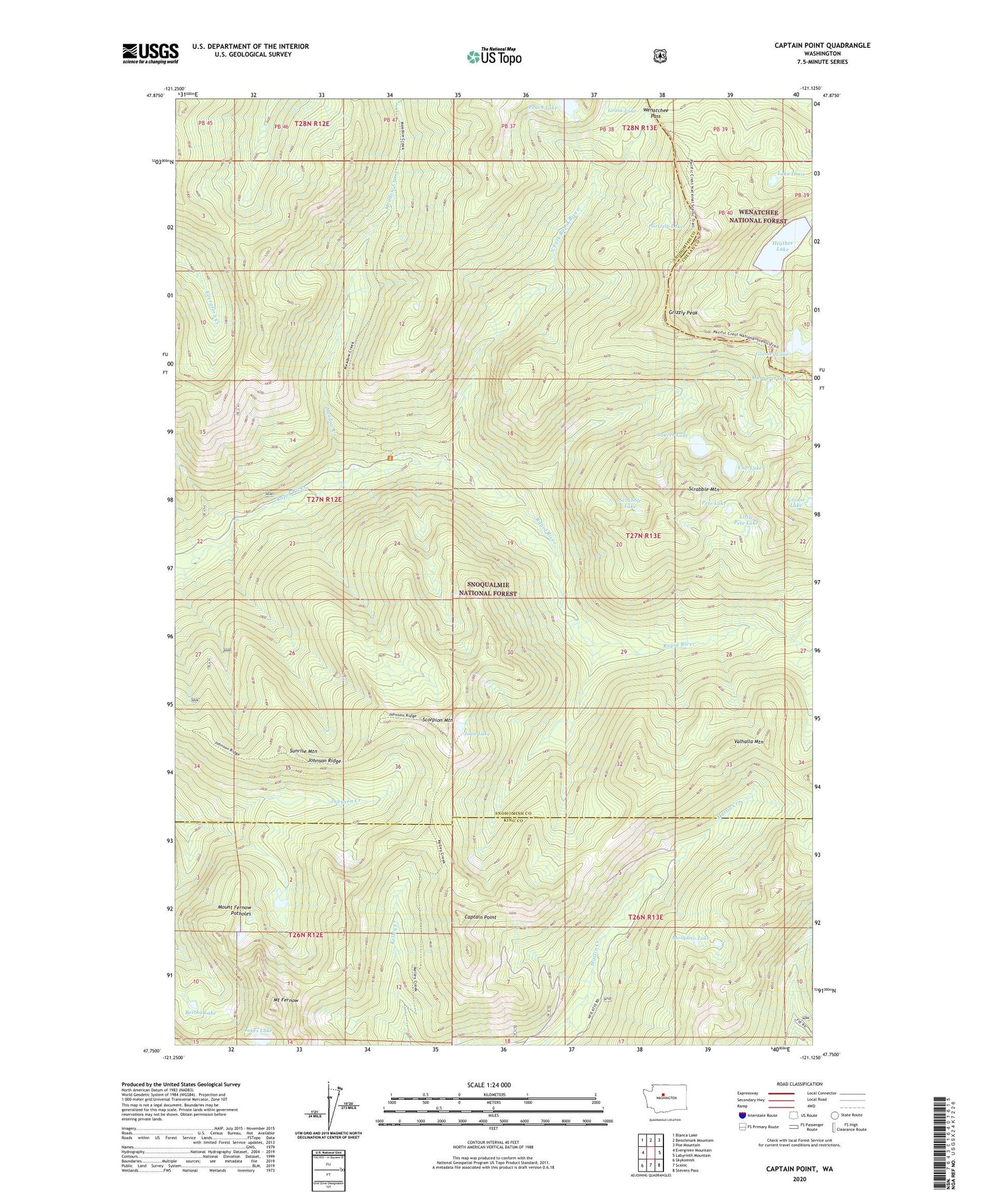 Captain Point Washington US Topo Map Image