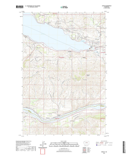 Chelan Washington US Topo Map Image